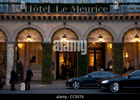 Hotel Le Meurice; Rue Rivoli Straße; Paris; Frankreich Stockfoto