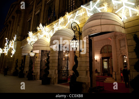 Eingang zum Hotel Ritz in Place Vendome Platz, Paris, Frankreich Stockfoto