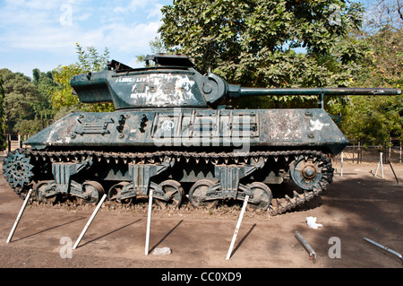 Erfasst die pakistanische Armee Tank vor Museum and Art Gallery, Chandigarh, Indien Stockfoto