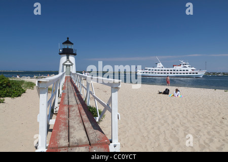 Brant Point Leuchtturm Nantucket Insel Cape Cod Massachusetts, USA Stockfoto