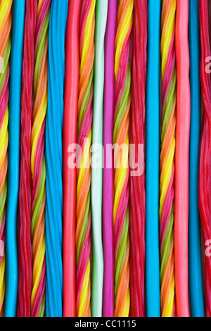 Candy Streifenmuster. Bleistifte, Peitschen und Wendungen. Stockfoto