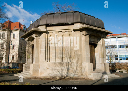 Ernst-Abbe-Denkmal der Künstler Henry van de Velde, Max Klinger und Constantin Meunier, Bauhaus, Jena Stockfoto