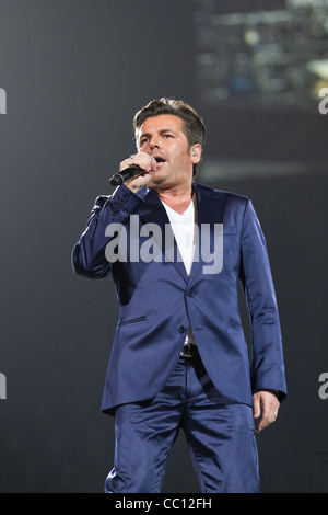 Sänger Thomas Anders führt bei Sixday-Nights Zürich 2011 Zürich 3. Dezember 2011 in Zürich SUI. Stockfoto