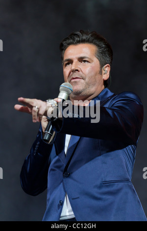 Sänger Thomas Anders führt bei Sixday-Nights Zürich 2011 Zürich 3. Dezember 2011 in Zürich SUI. Stockfoto