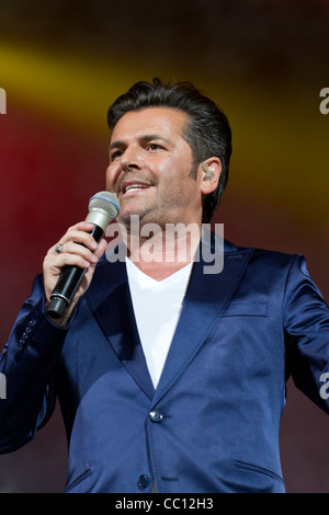 Sänger Thomas Anders führt bei Sixday-Nights Zürich 2011 Zürich 3. Dezember 2011 in Zürich SUI. Stockfoto