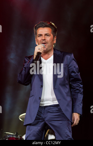 Sänger Thomas Anders führt bei Sixday-Nights Zürich 2011 Zürich 3. Dezember 2011 in Zürich SUI. Stockfoto