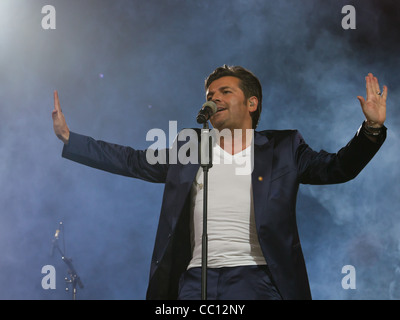 Sänger Thomas Anders führt bei Sixday-Nights Zürich 2011 Zürich 3. Dezember 2011 in Zürich SUI. Stockfoto