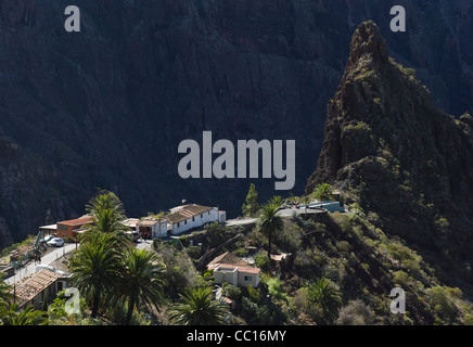 Masca, Schaufenster Tourismus Bergdorf in Buenavista del Norte Region von Teneriffa. Stockfoto