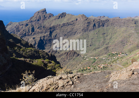 Masca, Schaufenster Tourismus Bergdorf in Buenavista del Norte Region von Teneriffa. Stockfoto