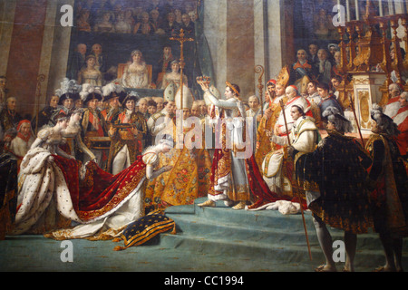 Die Krönung von Napoleon, die Malerei, Louvre-Museum, Paris, Frankreich Stockfoto