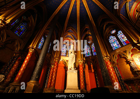 Der unteren Kapelle Sainte Chapelle, Paris, Frankreich Stockfoto