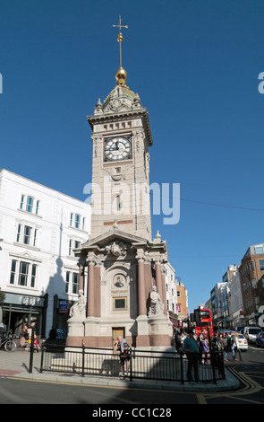 Der Uhrturm (manchmal genannt Jubilee Clock Tower) im Zentrum von Brighton, East Sussex, UK. Stockfoto