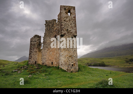 Ardvreck Castle Ruinen in den Highlands von Schottland, Sutherland, Großbritannien, Europa Stockfoto