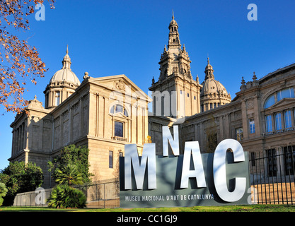 Barcelona, Spanien. MNAC - Museu Nacional d ' Art de Catalunya in der Palau Nacional am Montjuic Hügel Stockfoto