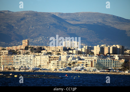 Die Stadt von Juan-Les-Pins in der Nähe von Cannes Stockfoto