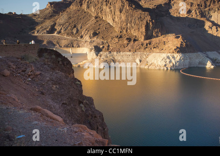 Lake Mead vom Hoover Dam Bereich gesehen Stockfoto