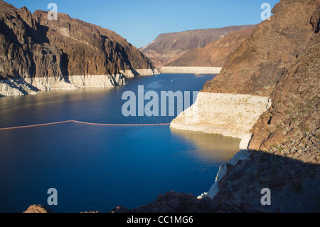 Lake Mead vom Hoover Dam Bereich gesehen Stockfoto