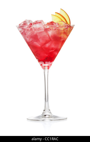 Cosmopolitan cocktail trinken isoliert auf einem weißen Stockfoto