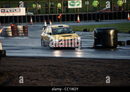 Weihnachten Etappen Rallye auf Croft Circuit in der Nähe von Darlington in Großbritannien Januar 2012 Stockfoto