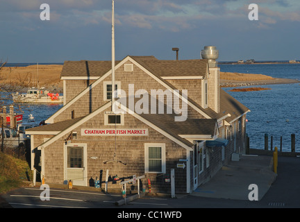 Chatham Pier Fischmarkt, Chatham, Massachusetts, Vereinigte Staaten von Amerika Stockfoto