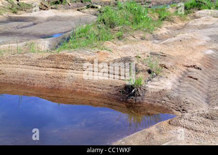 alten sandigen Steinbruch Stockfoto