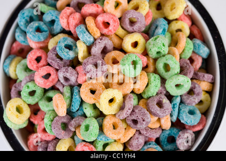 Froot Loops Frühstücks-Cerealien. Stockfoto