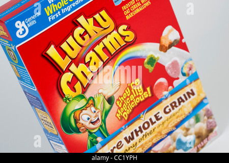 Lucky Charms-Frühstücks-Cerealien. Stockfoto