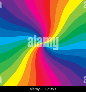 Regenbogen-Burst macht einen sehr bunten Hintergrund Stockfoto