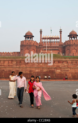 Roten Fort, Lal Qila, Alt-Delhi, Indien Stockfoto
