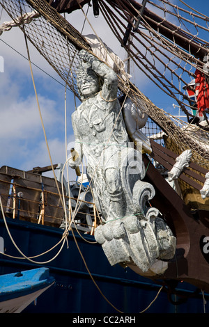 Abbildung Kopf eines Piratenschiffs, Mahdia, Tunesien. Stockfoto