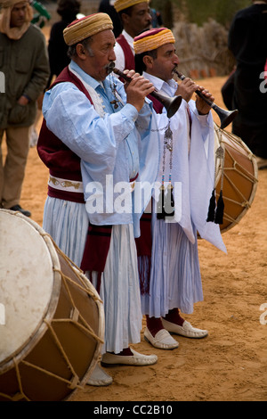 Berber Musiker, Tunesien. Stockfoto