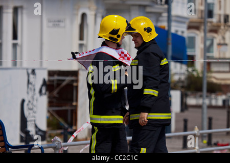 Brand im Savoy Court Stockfoto