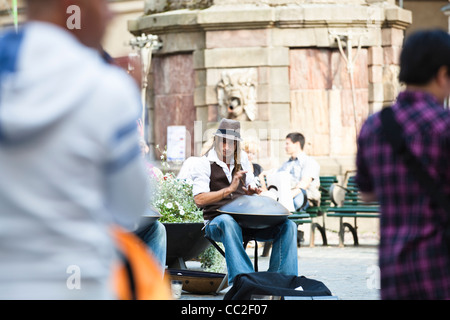 Stockholm: Straßenkünstler Stockfoto