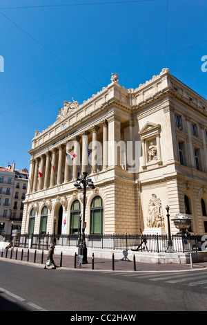 Das Palais De La Bourse, Canebière Straße in Marseille, Frankreich. Stockfoto