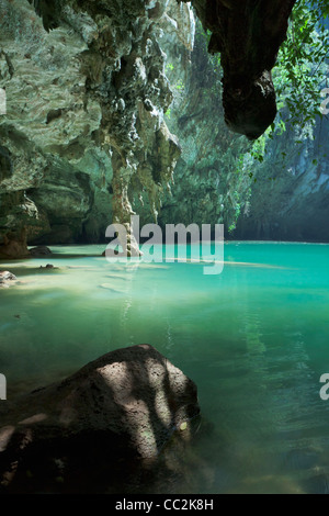 SA Phra Nang (holy Princess Pool), eine versteckte Lagune in Laem Phra Nang, Railay, Thailand. Stockfoto