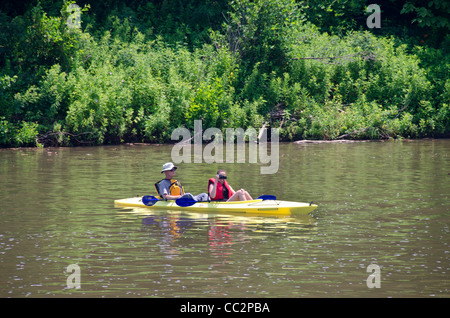 New York, Erie Canal, Mohawk River bei Schenectady. Stockfoto