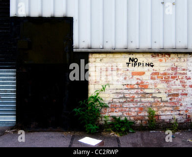 Straßenansicht verlassenen der alten Gebäude Stockfoto