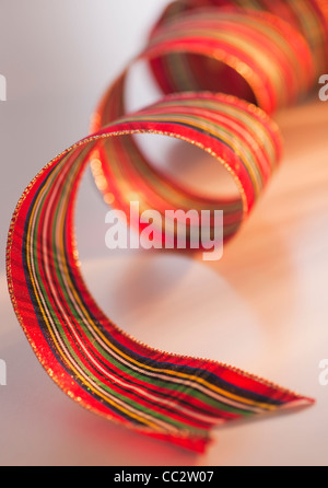 Nahaufnahme von Weihnachten ribbon Stockfoto