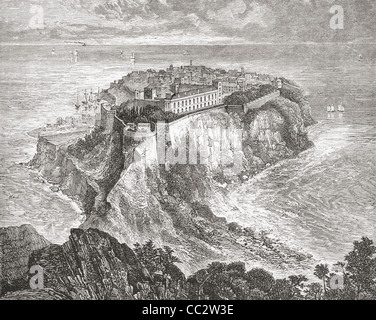 Fürstentum Monaco im späten 19. Jahrhundert. Vom italienischen Bilder von Reverend Samuel Manning veröffentlicht 1890. Stockfoto