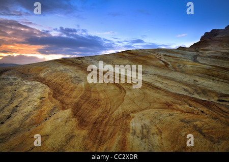 USA, Oregon, Pacific City, Felsformationen aus Sandstein Stockfoto