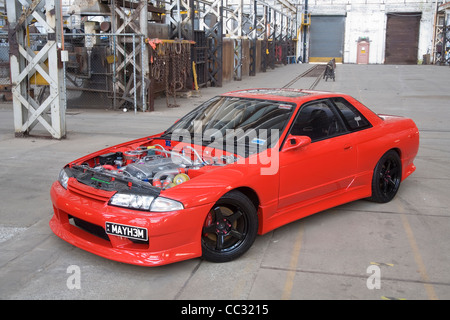 Stark modifizierter Nissan R32 GT-R Godzilla japanischen Sportwagen Stockfoto