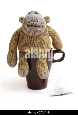 Affe "Monkeh" der PG Tips Tee Werbefigur. Bild von Jamie Mann Stockfoto