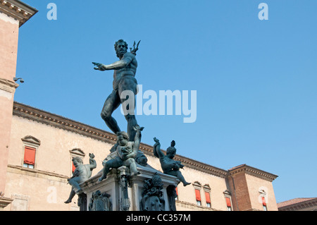 Triton-Brunnen in Hauptplatz der schönen Stadt Bologna Italien Stockfoto