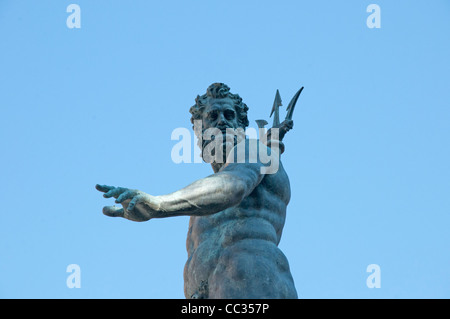 Triton-Brunnen in Hauptplatz der schönen Stadt Bologna Italien Stockfoto