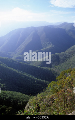 Australien, Victoria, die schneebedeckten Berge Nationalpark-Weltnaturerbe, Blick auf den Park von Tubbut Bereich. Stockfoto