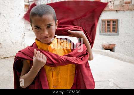 Young Ladakhi buddhistischer Mönch Stockfoto