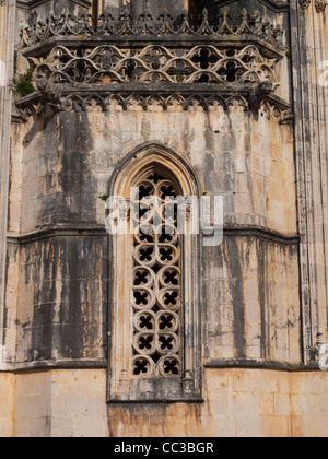 Kloster Batalha Fensterdetail Stockfoto