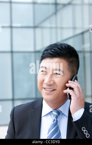 Geschäftsmann am Telefon Stockfoto