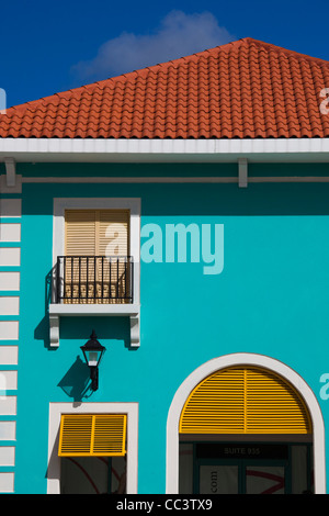 Puerto Rico, Nordküste, Barceloneta, Prime Outlet Shopping Mall, Gebäude detail Stockfoto