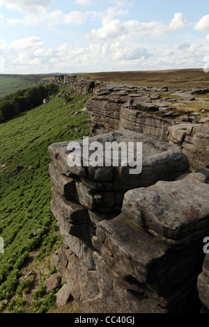 Stanage Edge in Derbyshire Peak District England ein beliebtes klettern Ziel Stockfoto